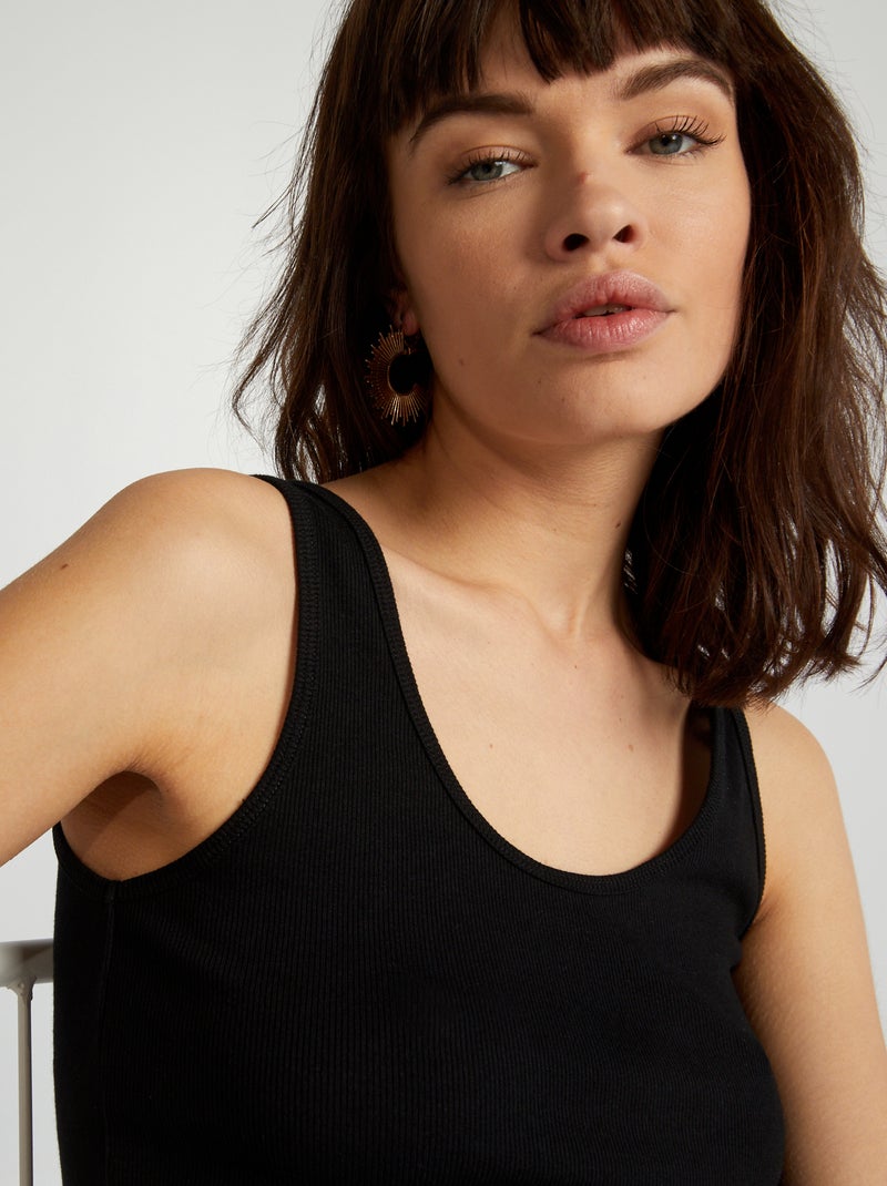 Top sem mangas Preto - Kiabi