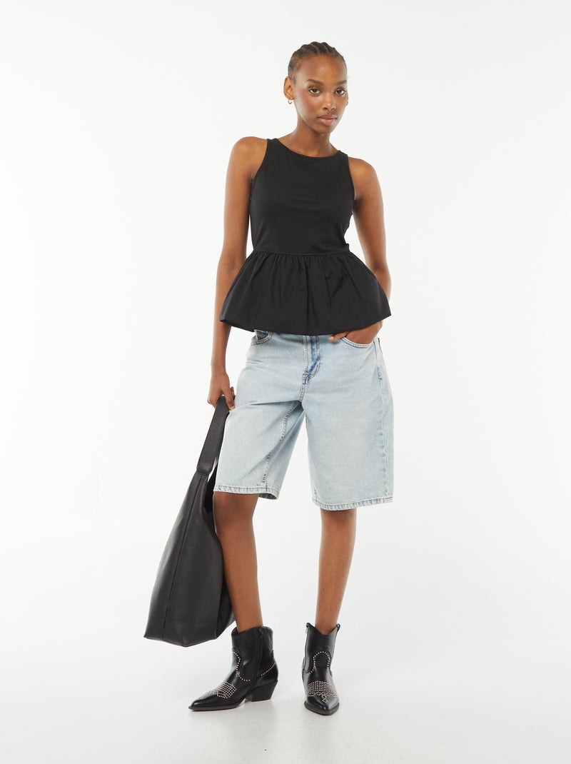 Top sem mangas Preto - Kiabi