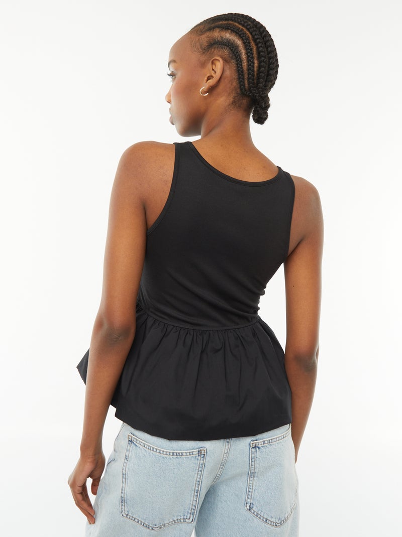 Top sem mangas Preto - Kiabi