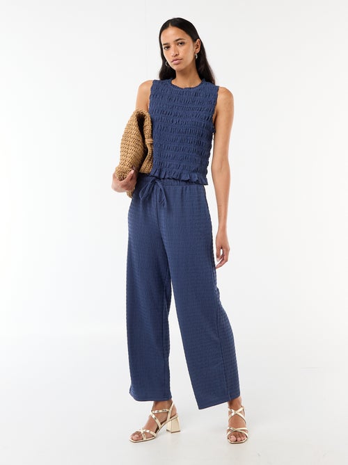 Top smockado sem mangas - Kiabi