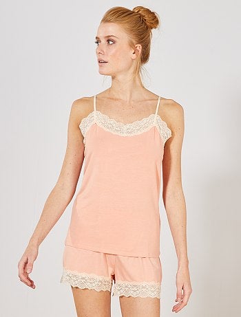 Top soltinho com renda - Kiabi