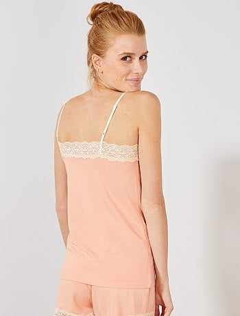 Top soltinho com renda - Kiabi