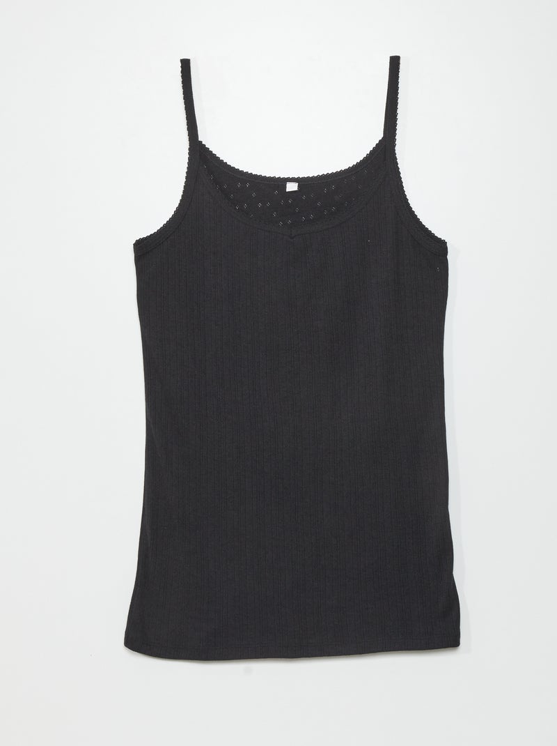Top termorregulador  - Sempre + calor Preto - Kiabi