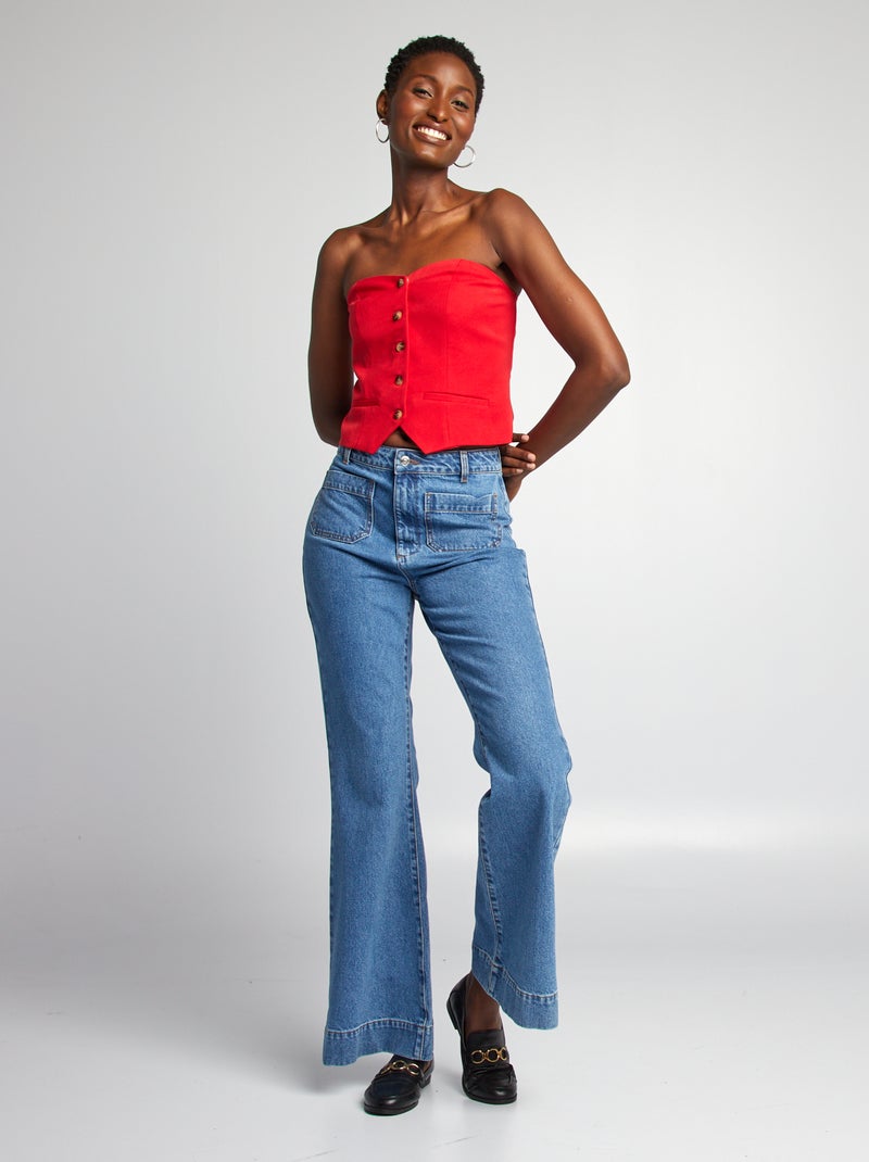 Top tipo corpete VERMELHO - Kiabi