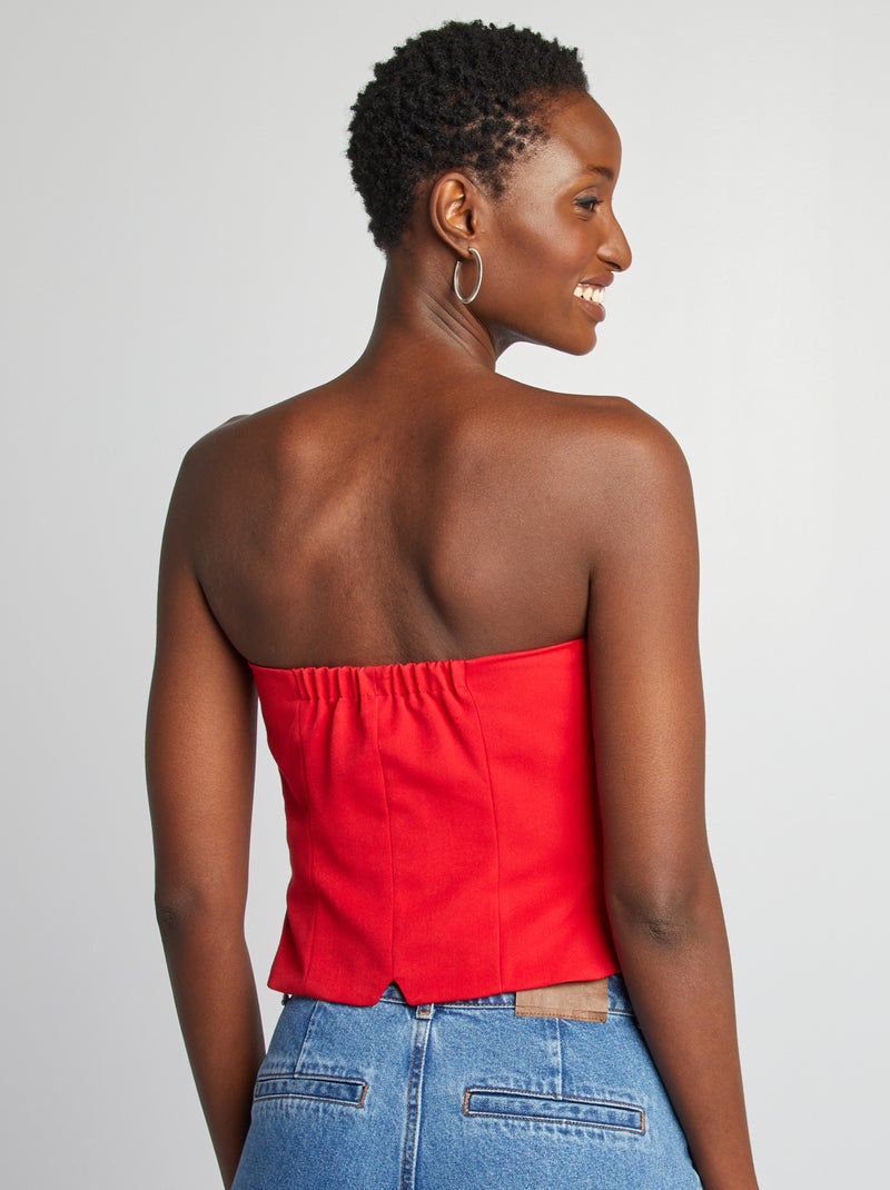 Top tipo corpete VERMELHO - Kiabi
