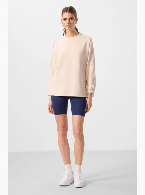 Top túnica oversized comprido às riscas tommy - Kiabi
