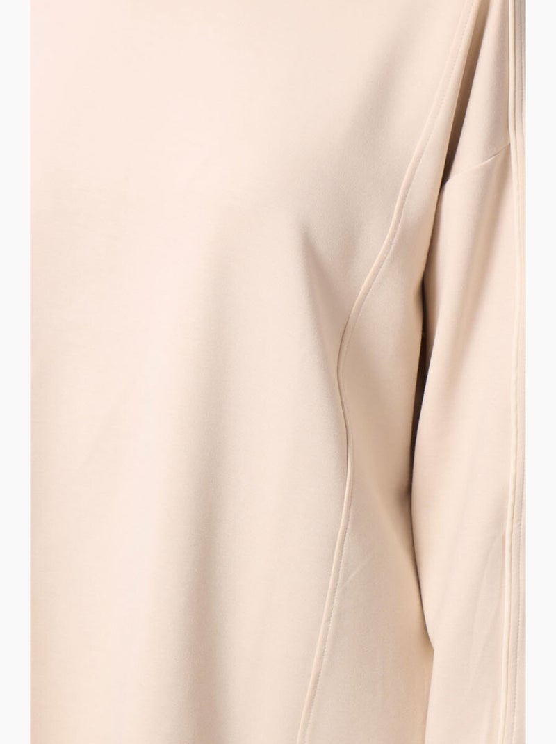 Top túnica oversized comprido às riscas tommy Bege-argila - Kiabi