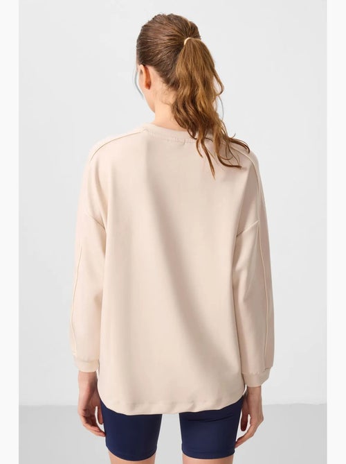 Top túnica oversized comprido às riscas tommy - Kiabi