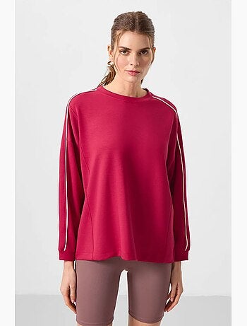 Top túnica oversized comprido às riscas tommy