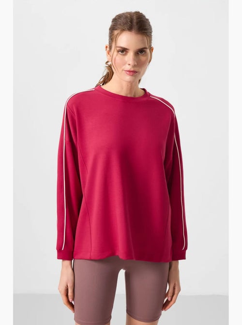 Top túnica oversized comprido às riscas tommy - Kiabi