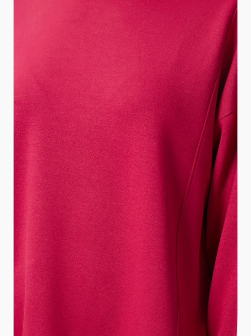 Top túnica oversized comprido às riscas tommy Magenta - Kiabi