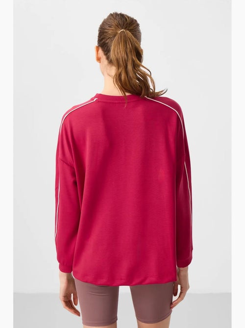 Top túnica oversized comprido às riscas tommy - Kiabi