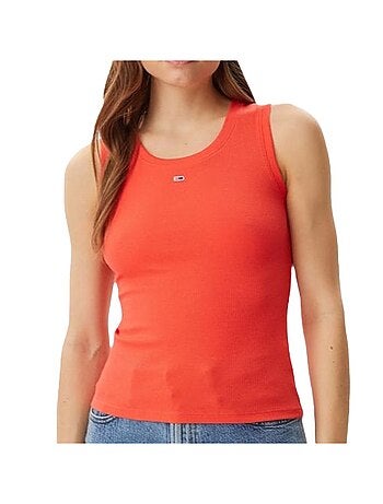 Top Vermelho de Mulher Tommy Hilfiger Essential BDS