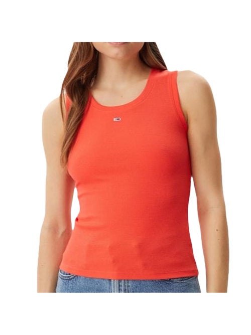 Top Vermelho de Mulher Tommy Hilfiger Essential BDS - Kiabi Top Vermelho de Mulher Tommy Hilfiger Essential BDS - Kiabi