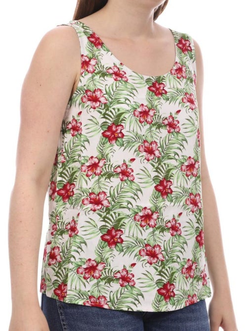 Top Vero Moda Easy para Mulher Branco/Verde - Kiabi Top Vero Moda Easy para Mulher Branco/Verde - Kiabi