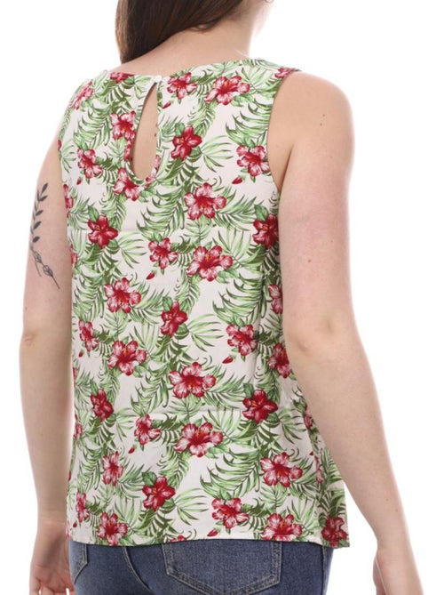 Top Vero Moda Easy para Mulher Branco/Verde - Kiabi Top Vero Moda Easy para Mulher Branco/Verde - Kiabi