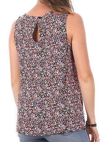 Top de mulher verde estampado vero moda easy