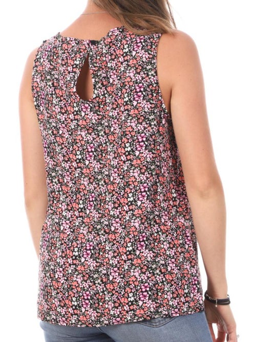 Top Vero Moda Easy para Mulher com Estampado Rosa e Preto - Kiabi Top Vero Moda Easy para Mulher com Estampado Rosa e Preto - Kiabi