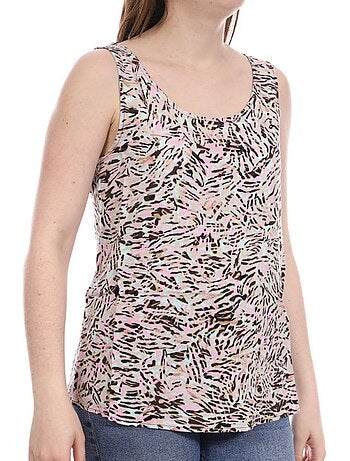 Top Vero Moda Easy para Mulher Rosa/Turquesa/Bege