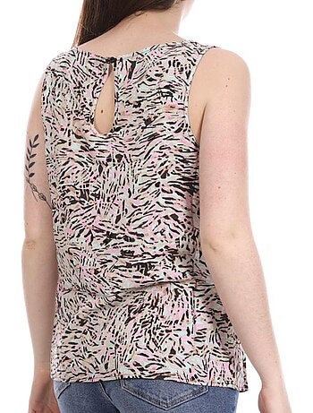 Top Vero Moda Easy para Mulher Rosa/Turquesa/Bege