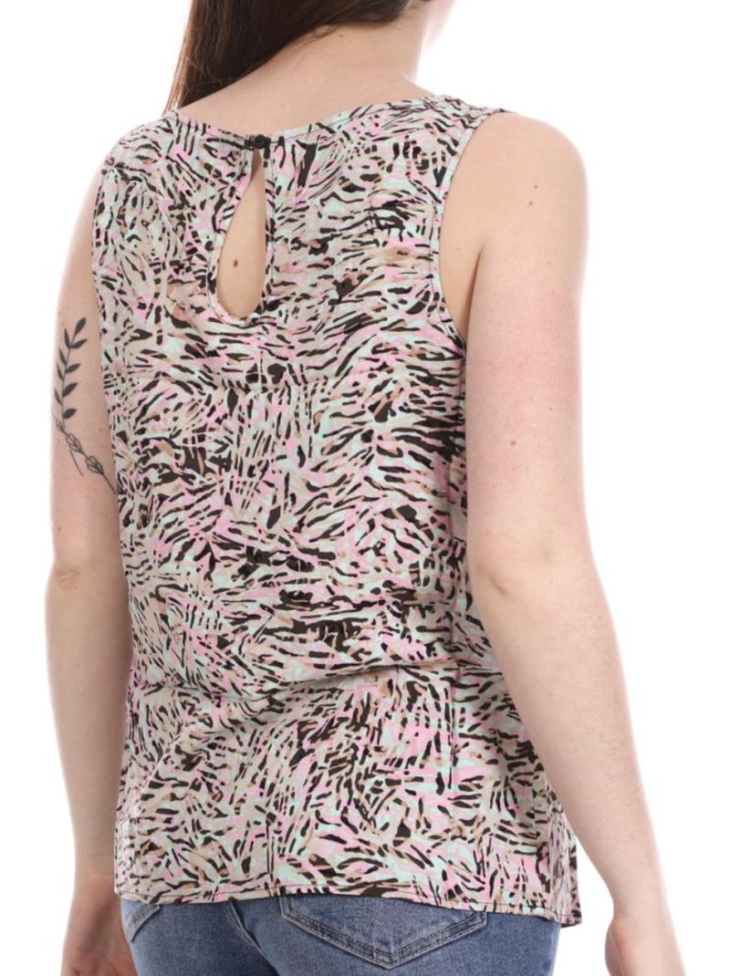 Top Vero Moda Easy para Mulher Rosa/Turquesa/Bege Bege - Kiabi