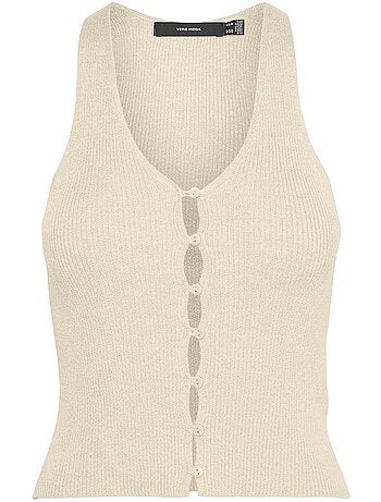 Top Vero Moda Gold para Mulher em Cru