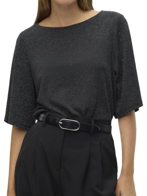 Top vero moda kanva para mulher preto/prateado - Kiabi Top vero moda kanva para mulher preto/prateado - Kiabi