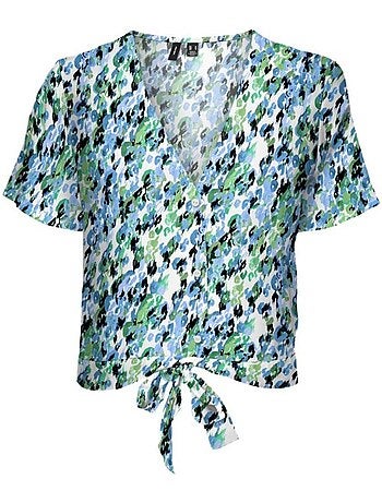 Top vero moda measy estampado bege para mulher