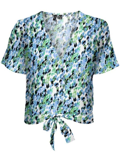 Top vero moda measy estampado azul para mulher - Kiabi