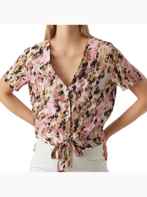 Top Vero Moda Measy Estampado Bege para Mulher - Kiabi Top Vero Moda Measy Estampado Bege para Mulher - Kiabi