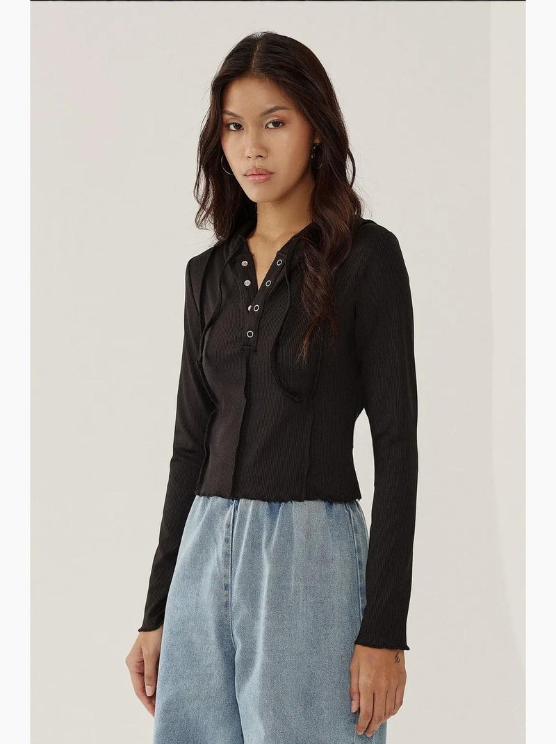 Tops com fecho de encaixe hiccup Preto - Kiabi