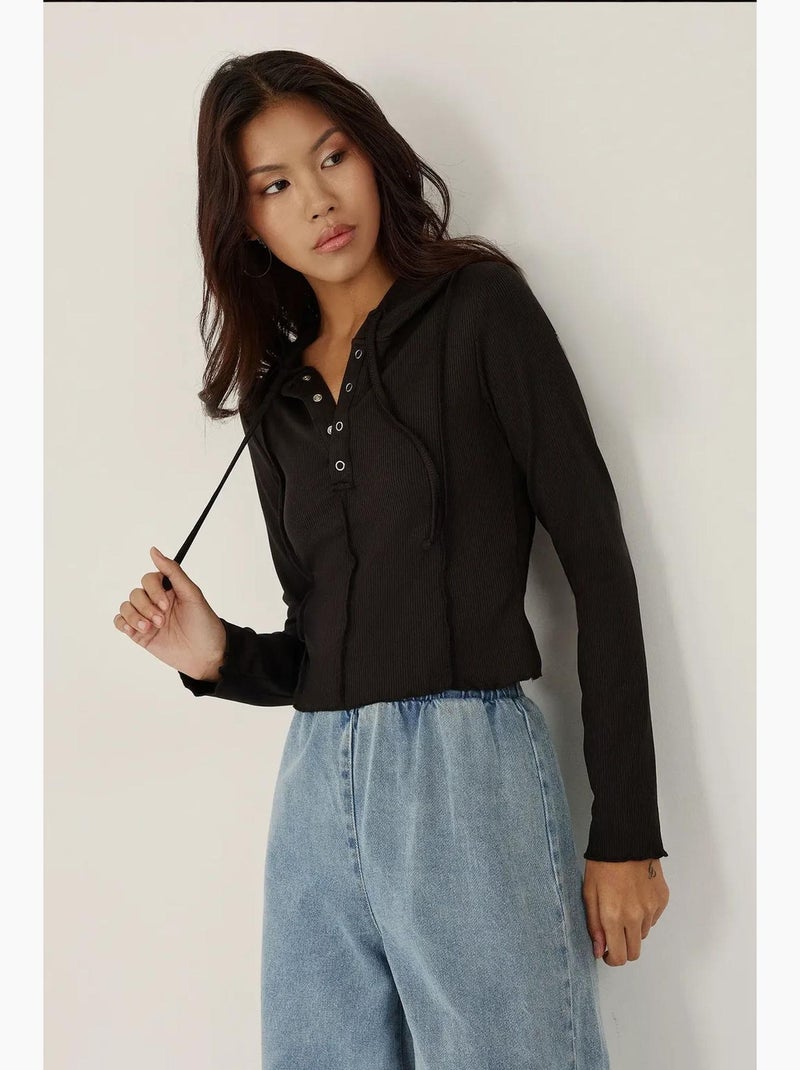 Tops com fecho de encaixe hiccup Preto - Kiabi