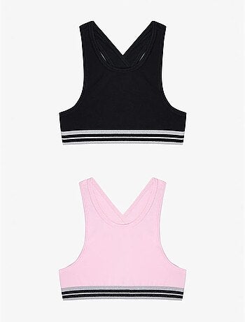 Tops desportivos com brilho, pack de 2 penti