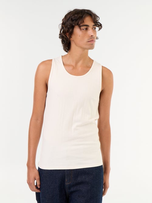 Tops sem mangas em jersey canelado - Kiabi