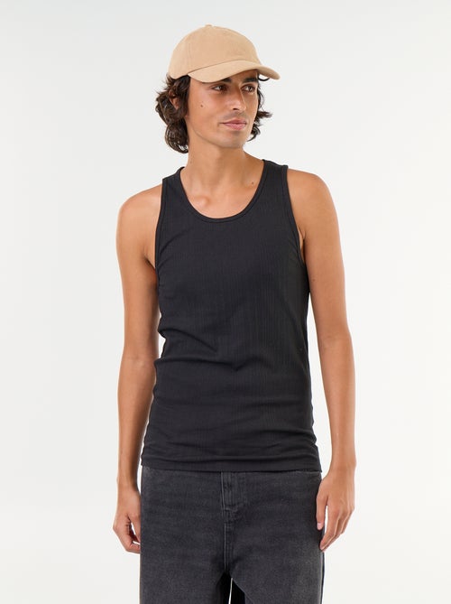 Tops sem mangas em jersey canelado - Kiabi