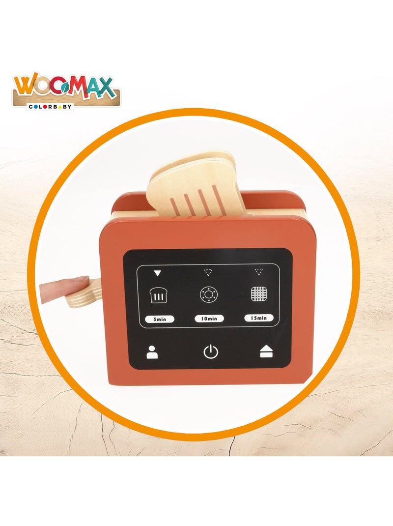 Torradeira de brinquedo de madeira com 8 acessórios WOOMAX N/D - Kiabi