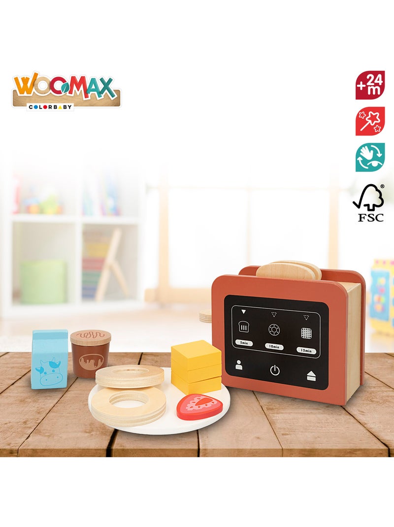 Torradeira de brinquedo de madeira com 8 acessórios WOOMAX N/D - Kiabi