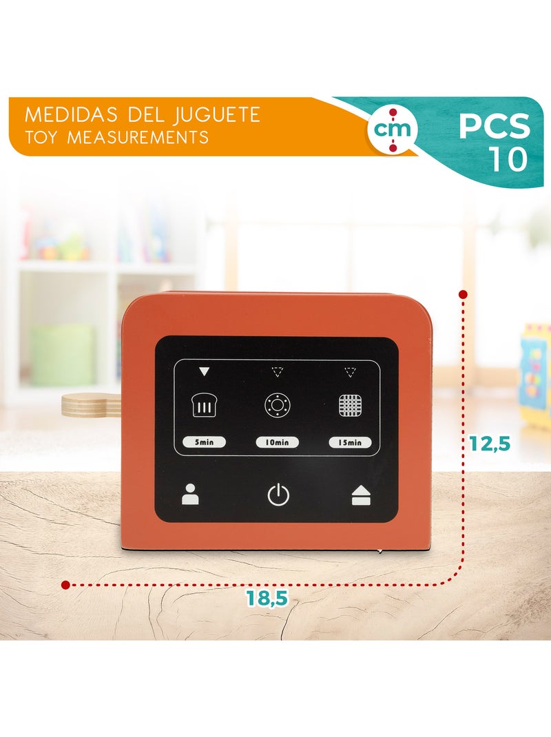 Torradeira de brinquedo de madeira com 8 acessórios WOOMAX N/D - Kiabi