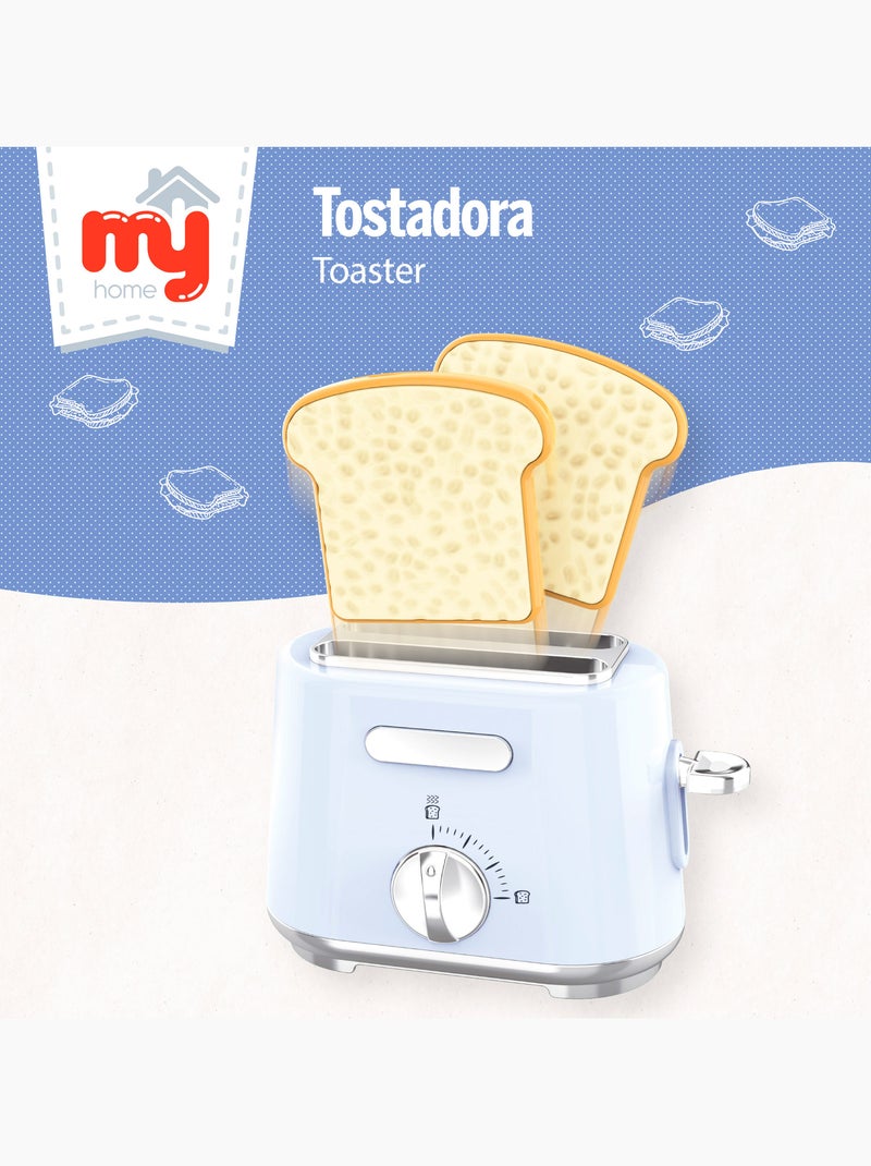 Torradeira de brinquedo realista c/toppings para torradas my home N/D - Kiabi
