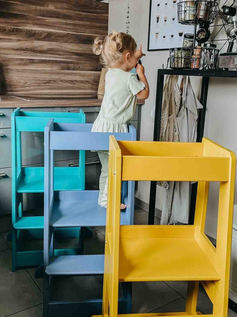Torre de aprendizagem infantil em carvalho | tissi Castanho-chocolate - Kiabi
