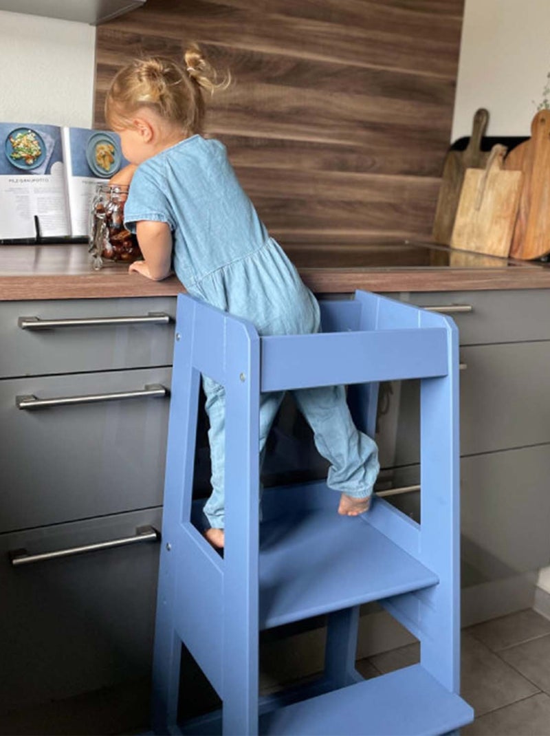 Torre de aprendizagem infantil em madeira | tissi Azul - Kiabi