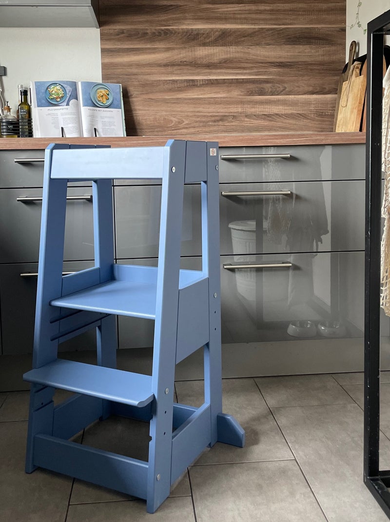 Torre de aprendizagem infantil em madeira | tissi Azul - Kiabi