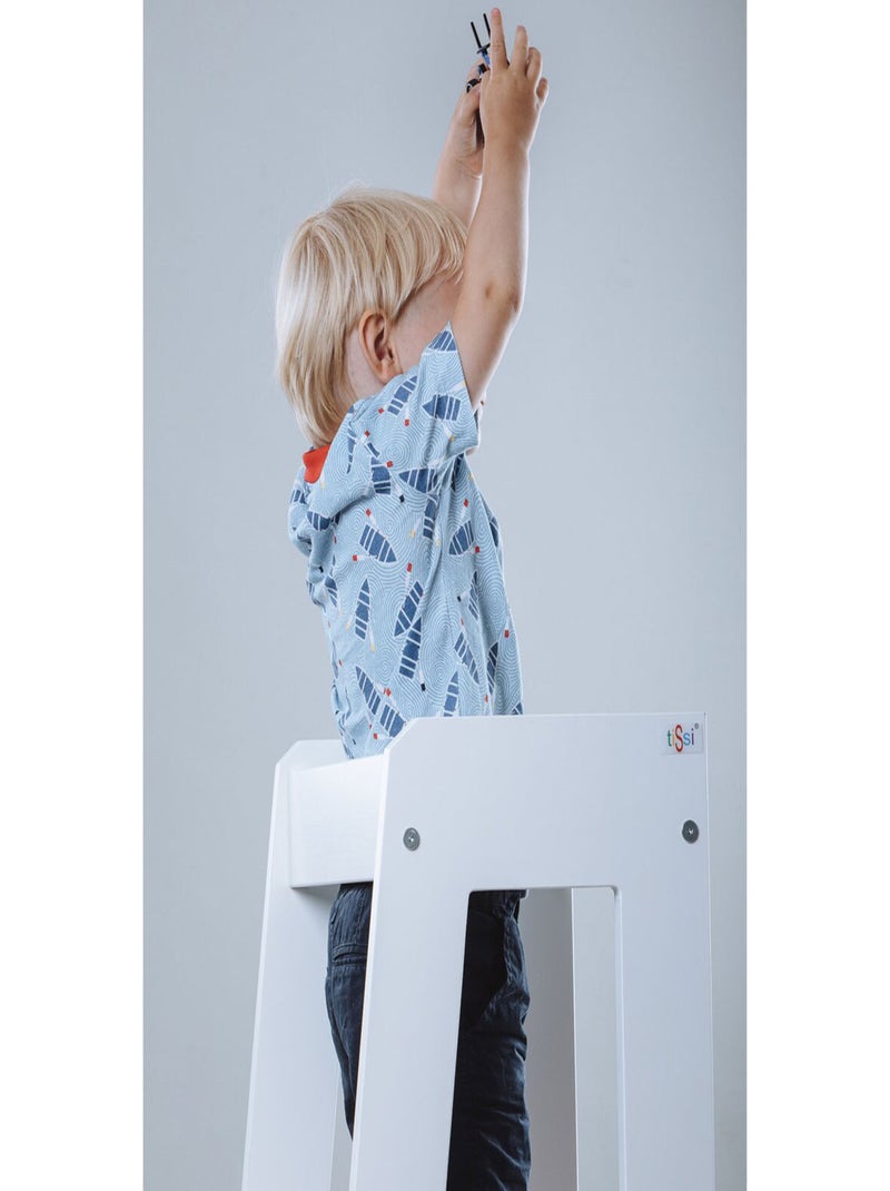 Torre de aprendizagem infantil em madeira | tissi Branco - Kiabi