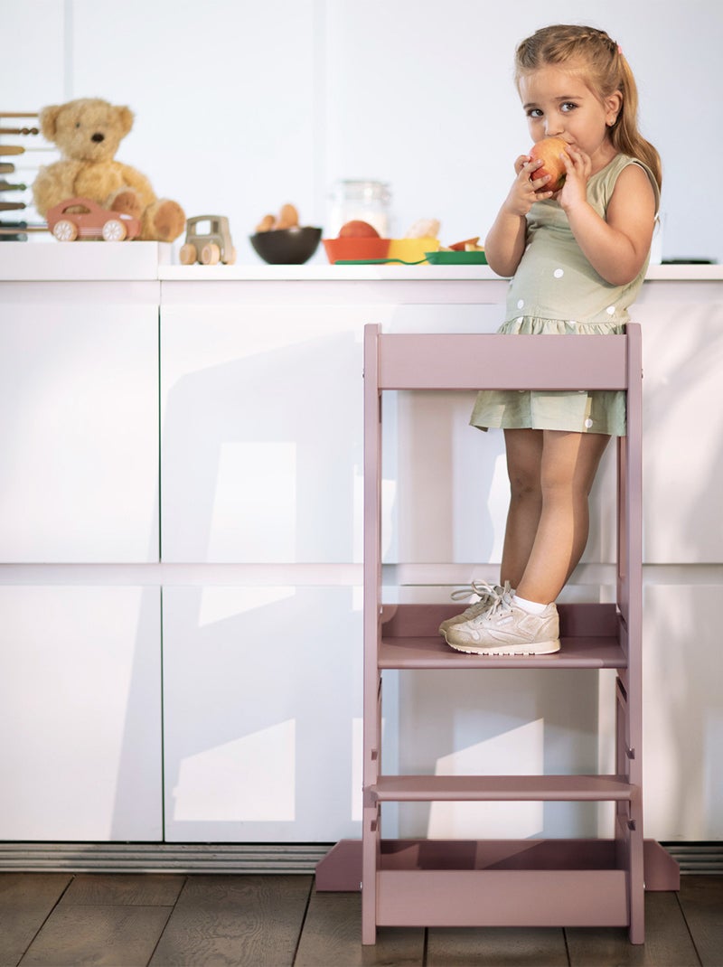Torre de aprendizagem infantil em madeira | tissi Rosa - Kiabi