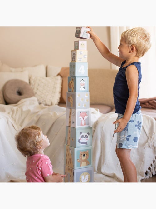 Torre de empilhar 10 cubos animais numeros brinquedo aprendizagem mamabrum - Kiabi Torre de empilhar 10 cubos animais numeros brinquedo aprendizagem mamabrum - Kiabi