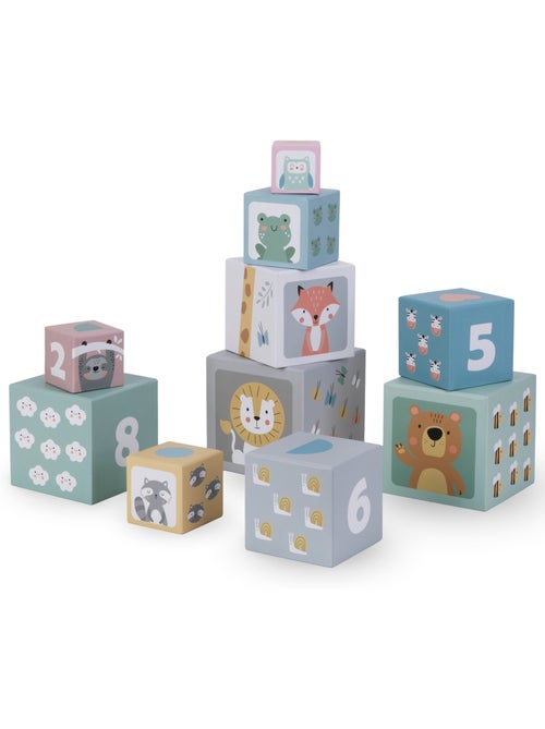 Torre de empilhar 10 cubos animais numeros brinquedo aprendizagem mamabrum - Kiabi Torre de empilhar 10 cubos animais numeros brinquedo aprendizagem mamabrum - Kiabi