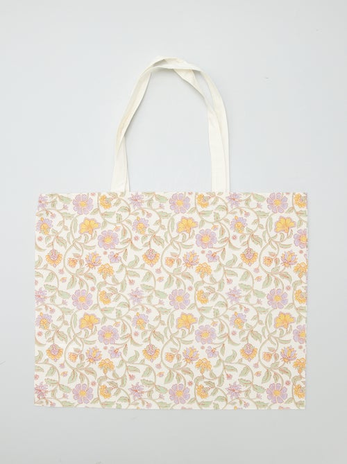 Tote bag às riscas - Kiabi