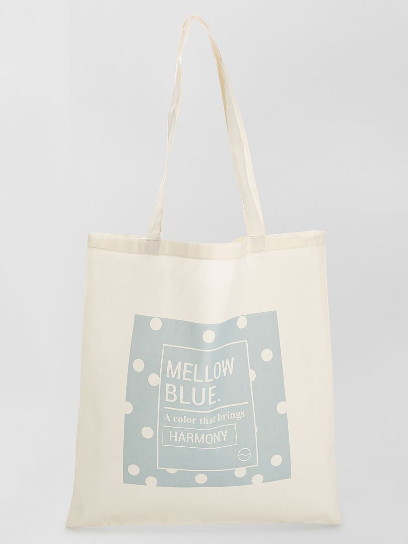 Tote bag com estampado Azul - Kiabi