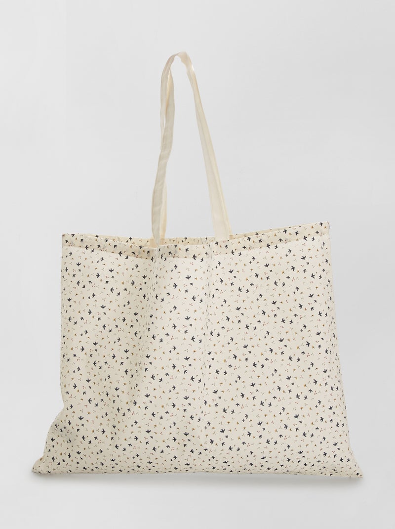 Tote bag com estampado BRANCO - Kiabi