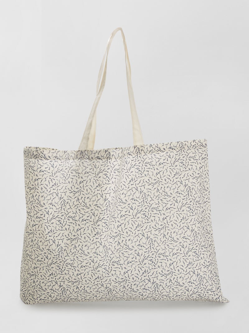 Tote bag com estampado BRANCO - Kiabi